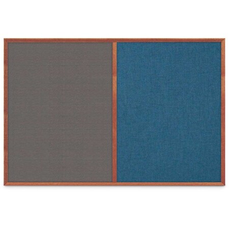 United Visual Products Slim Style Indoor Enclosed Corkboard, 30 UV503SC-WHITE-COBACC